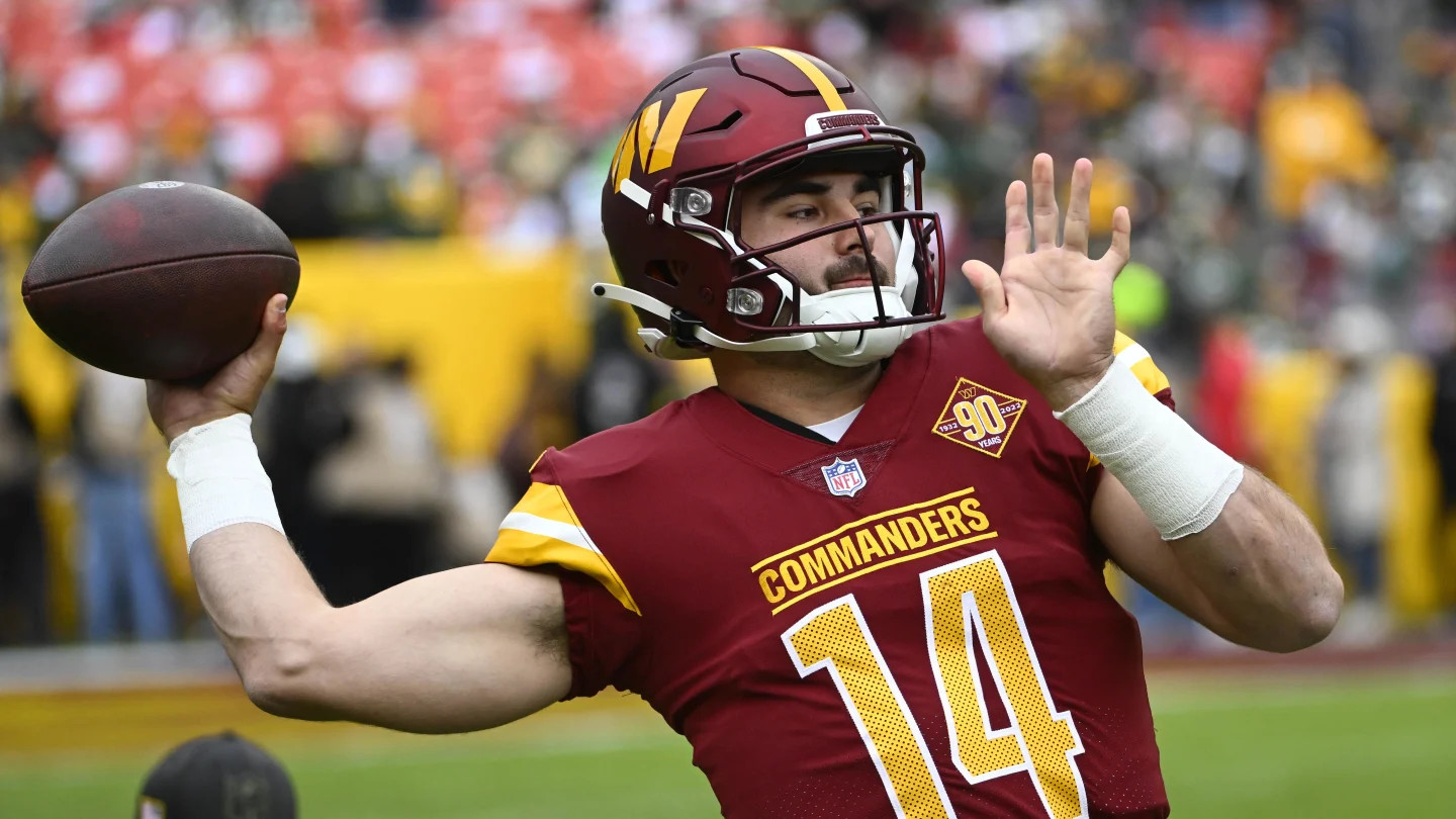 Washington Commanders quarterback Sam Howell